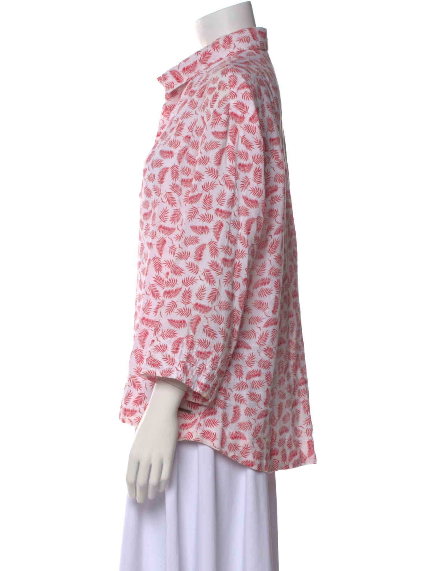 Saint James Printed Mock Neck Blouse