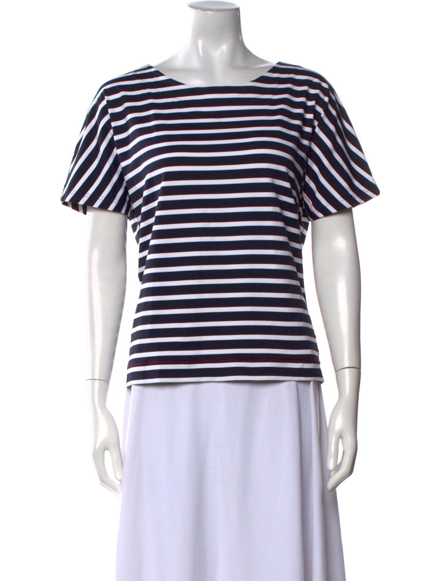Saint James Striped Bateau Neckline T-Shirt