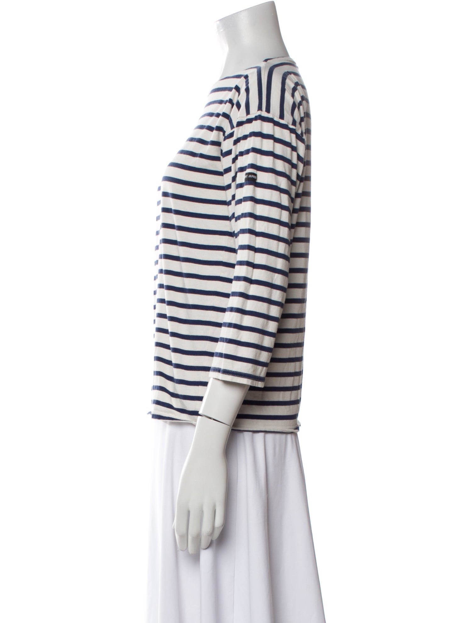 Saint James Striped Bateau Neckline Top