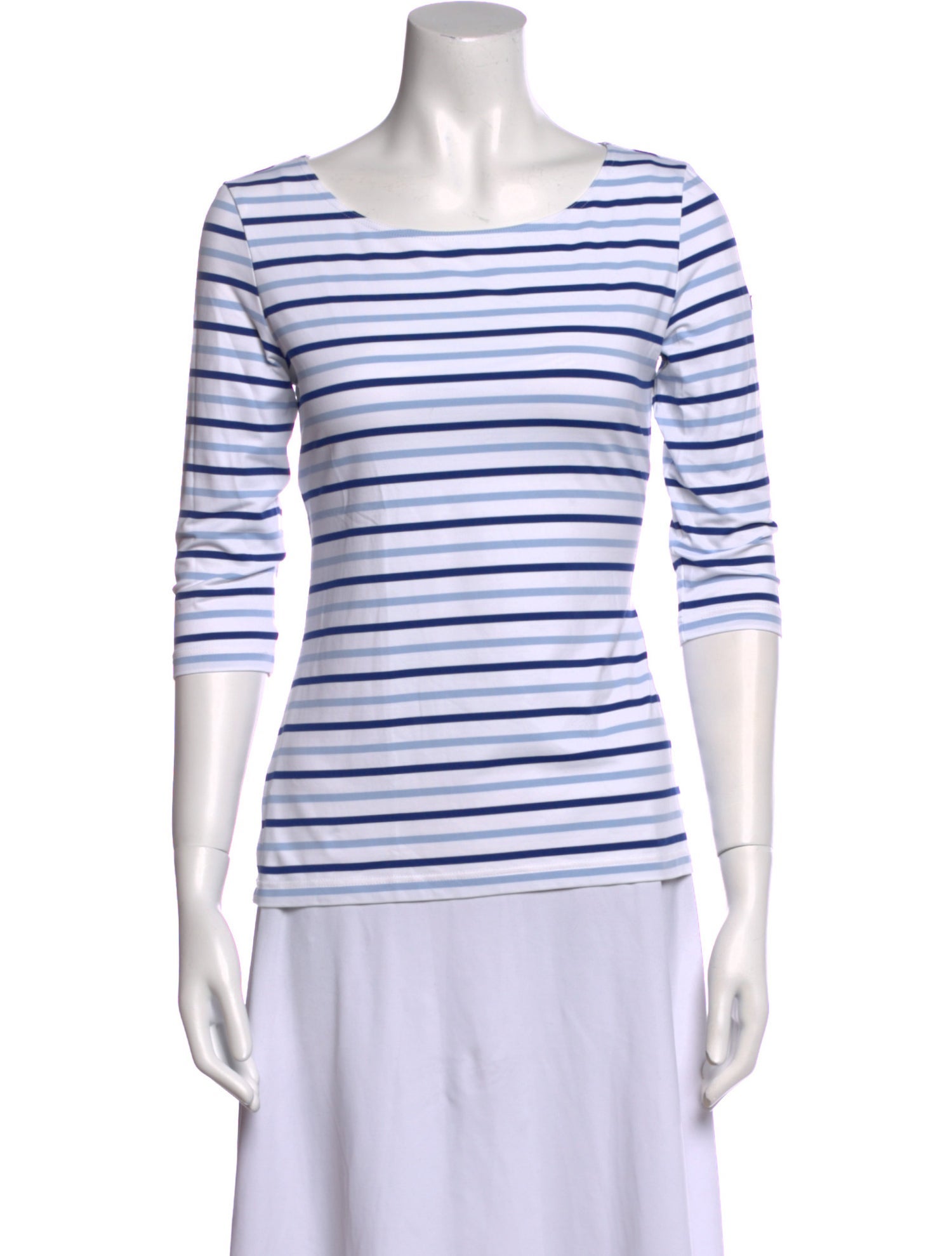 Saint James Striped Bateau Neckline T-Shirt