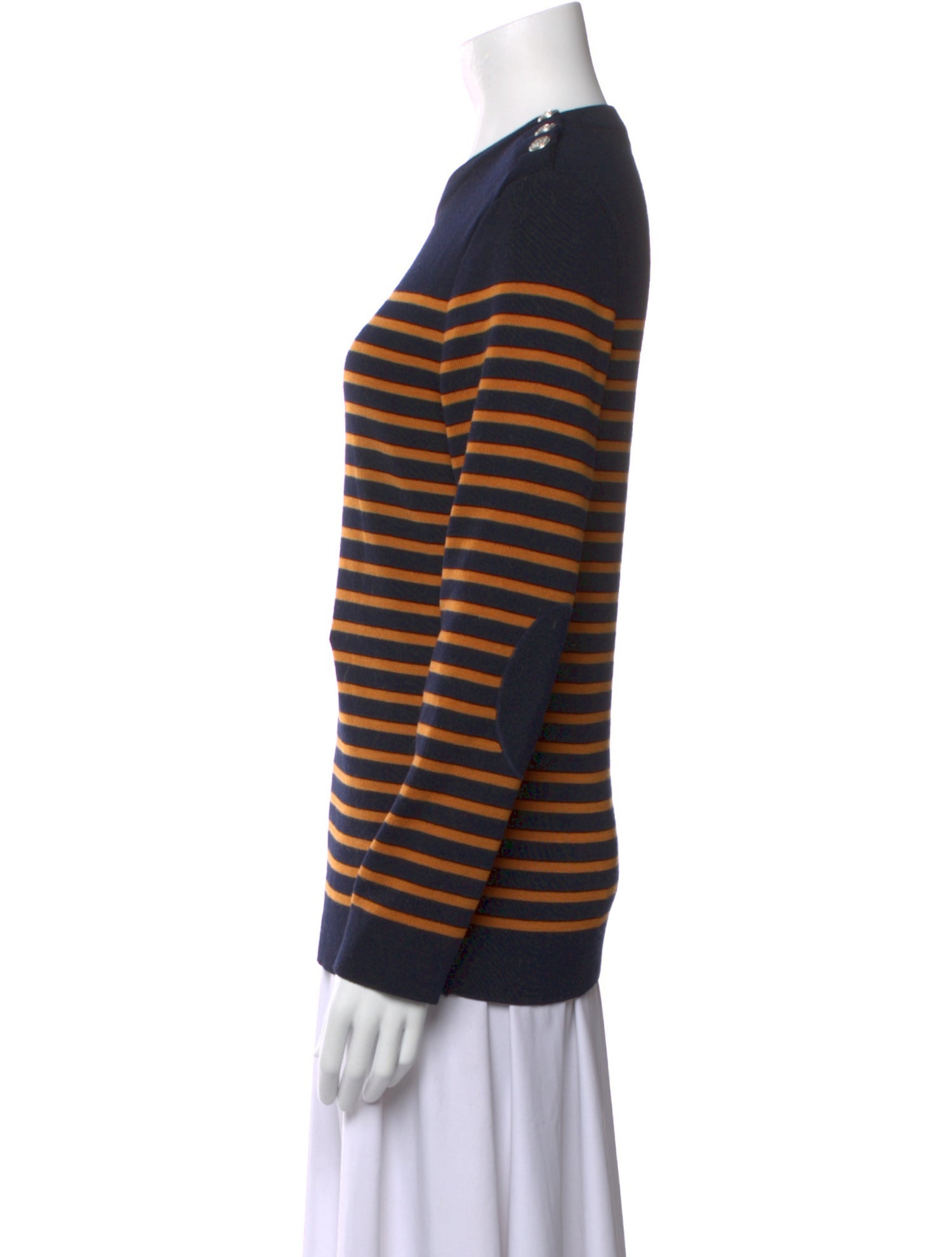 Saint James Virgin Wool Striped Sweater