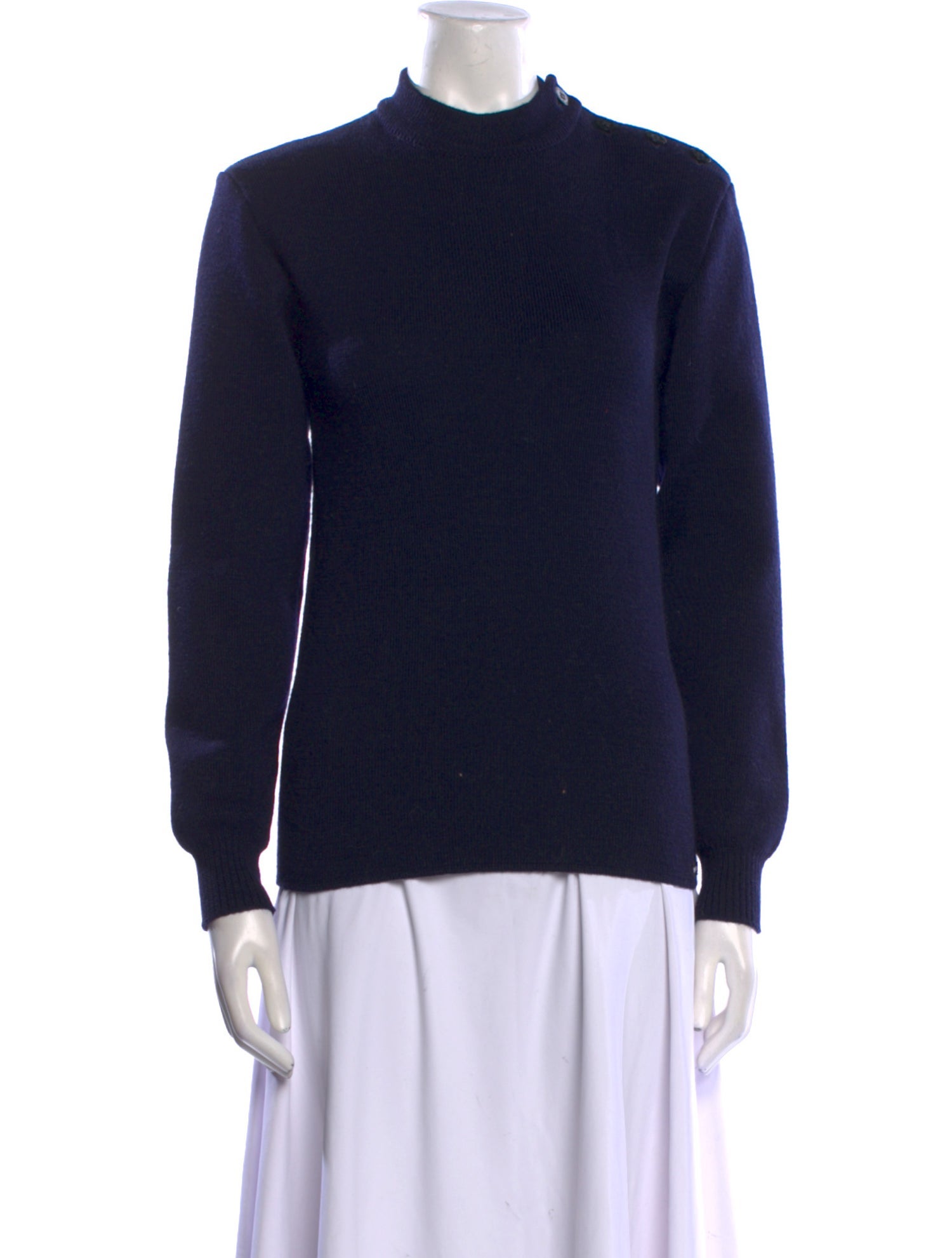 Saint James Virgin Wool Mock Neck Sweater