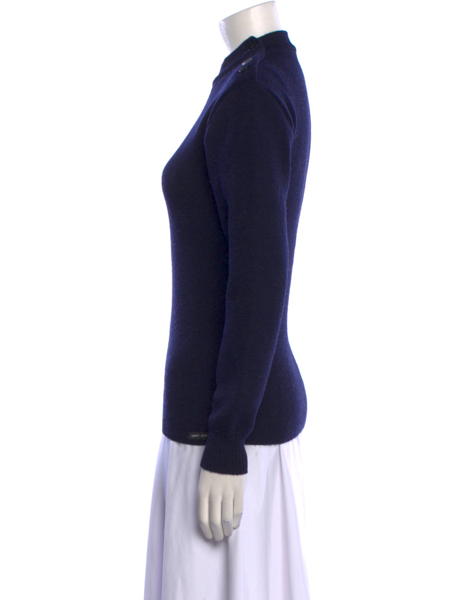 Saint James Virgin Wool Mock Neck Sweater