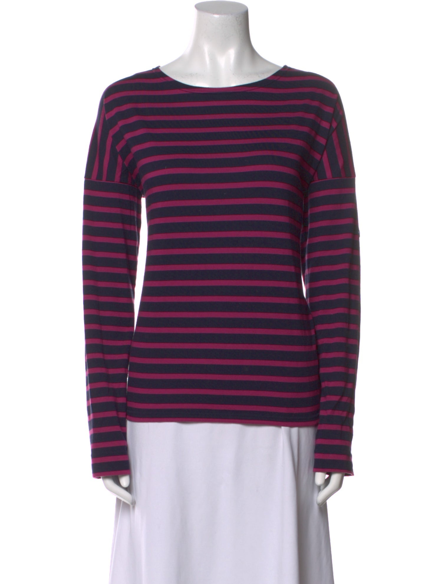 Saint James Striped Bateau Neckline Top
