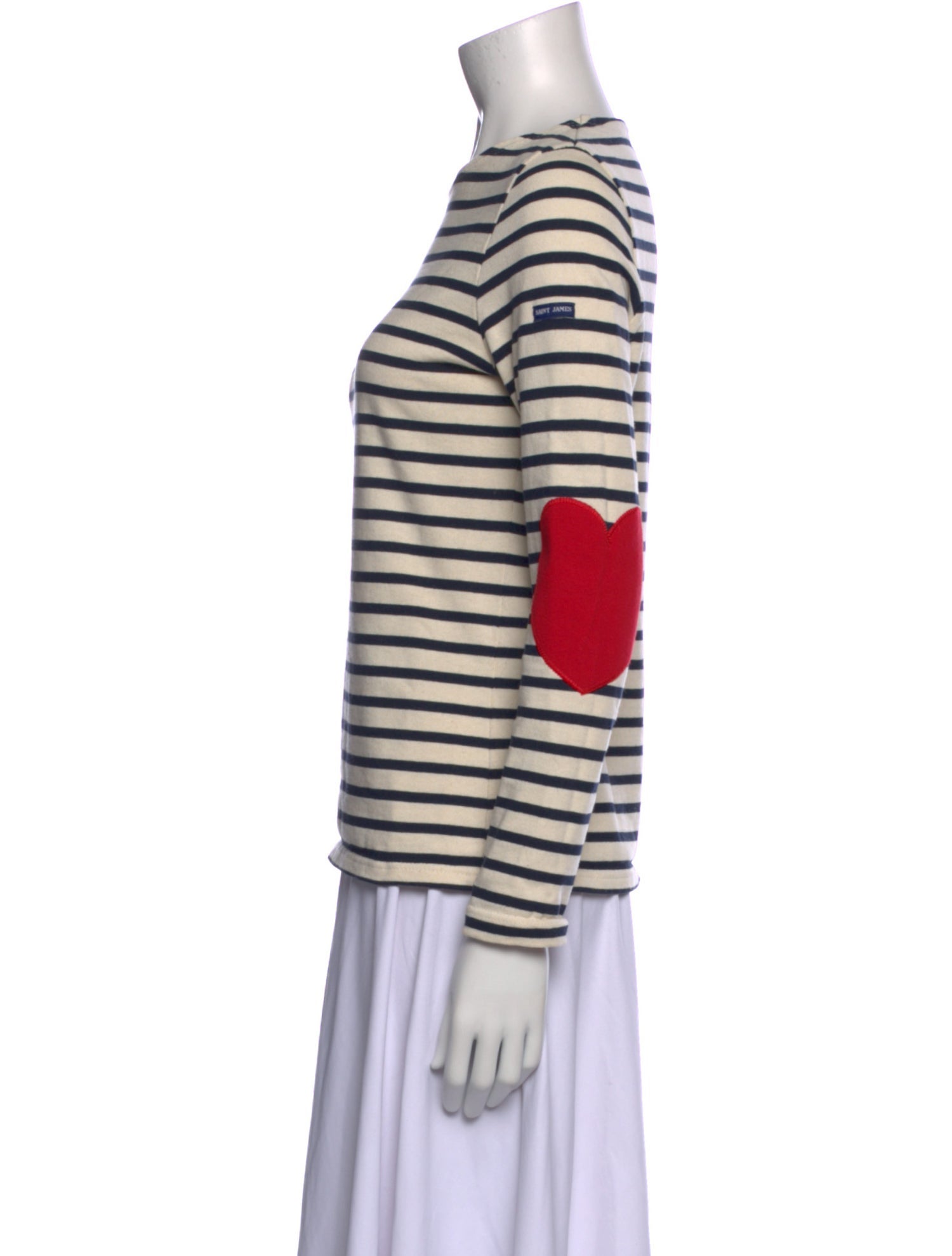 Saint James Striped Crew Neck Top