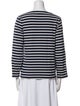 Saint James Striped Bateau Neckline Top
