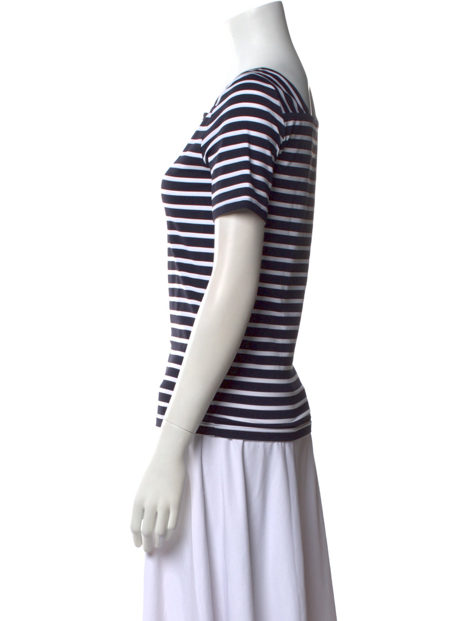 Saint James Striped Square Neckline T-Shirt