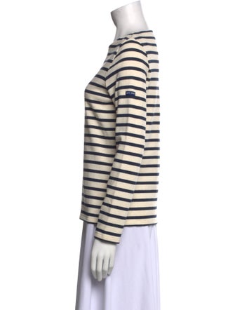 Saint James Striped Crew Neck Top