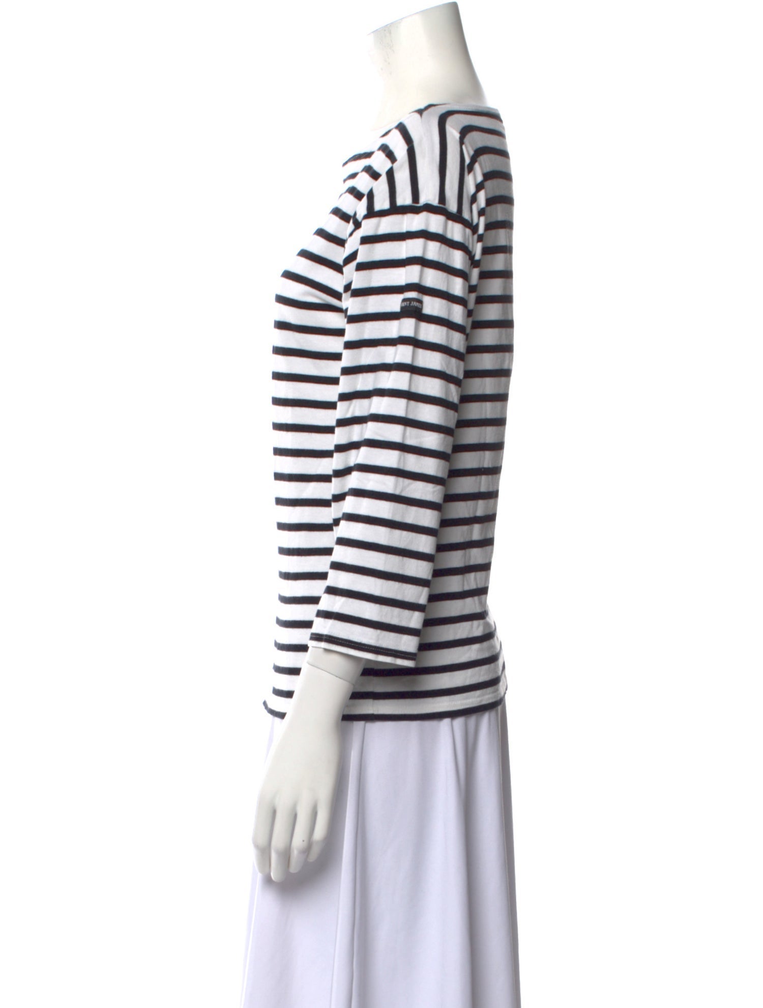 Saint James Striped Bateau Neckline Top