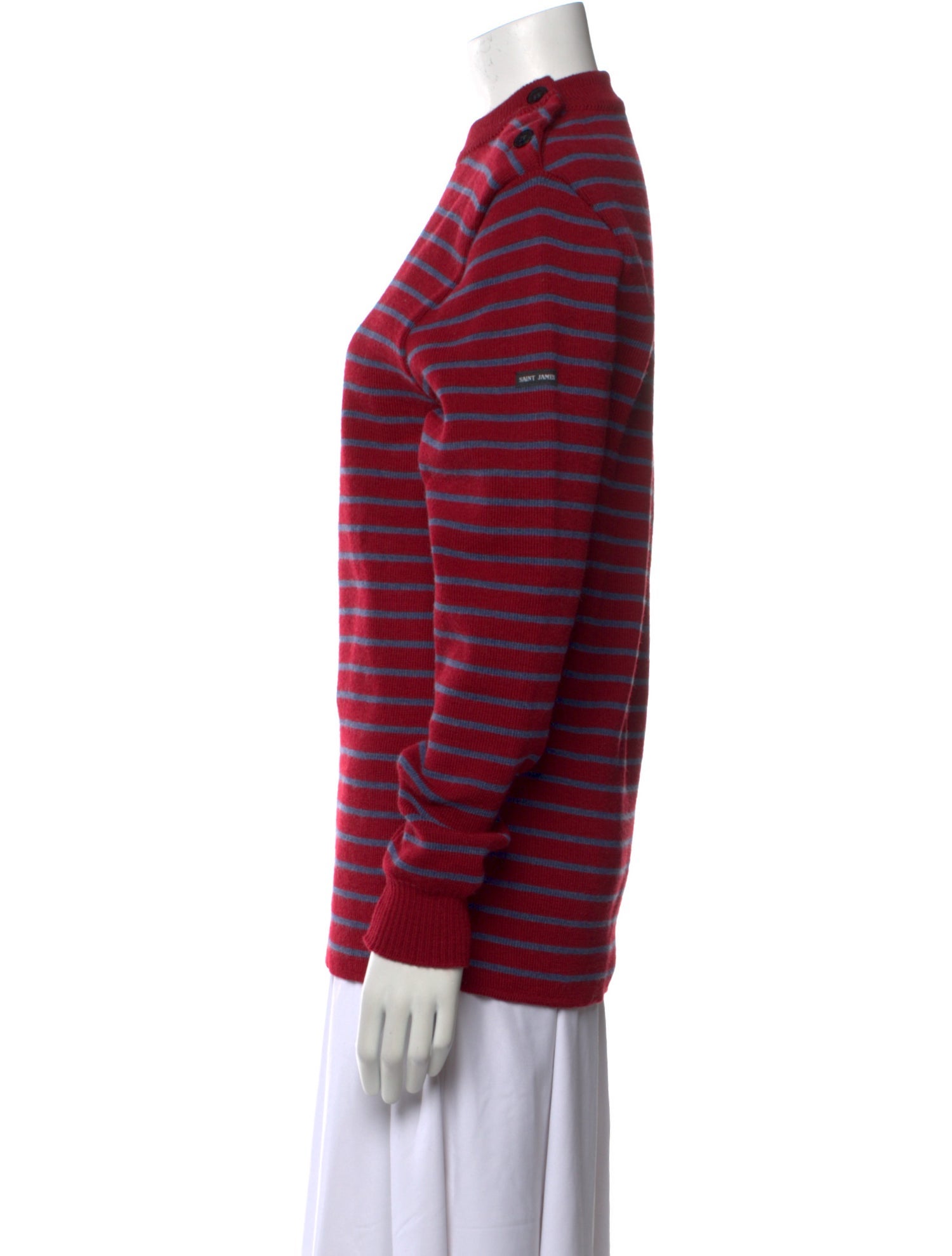 Saint James Virgin Wool Striped Sweater