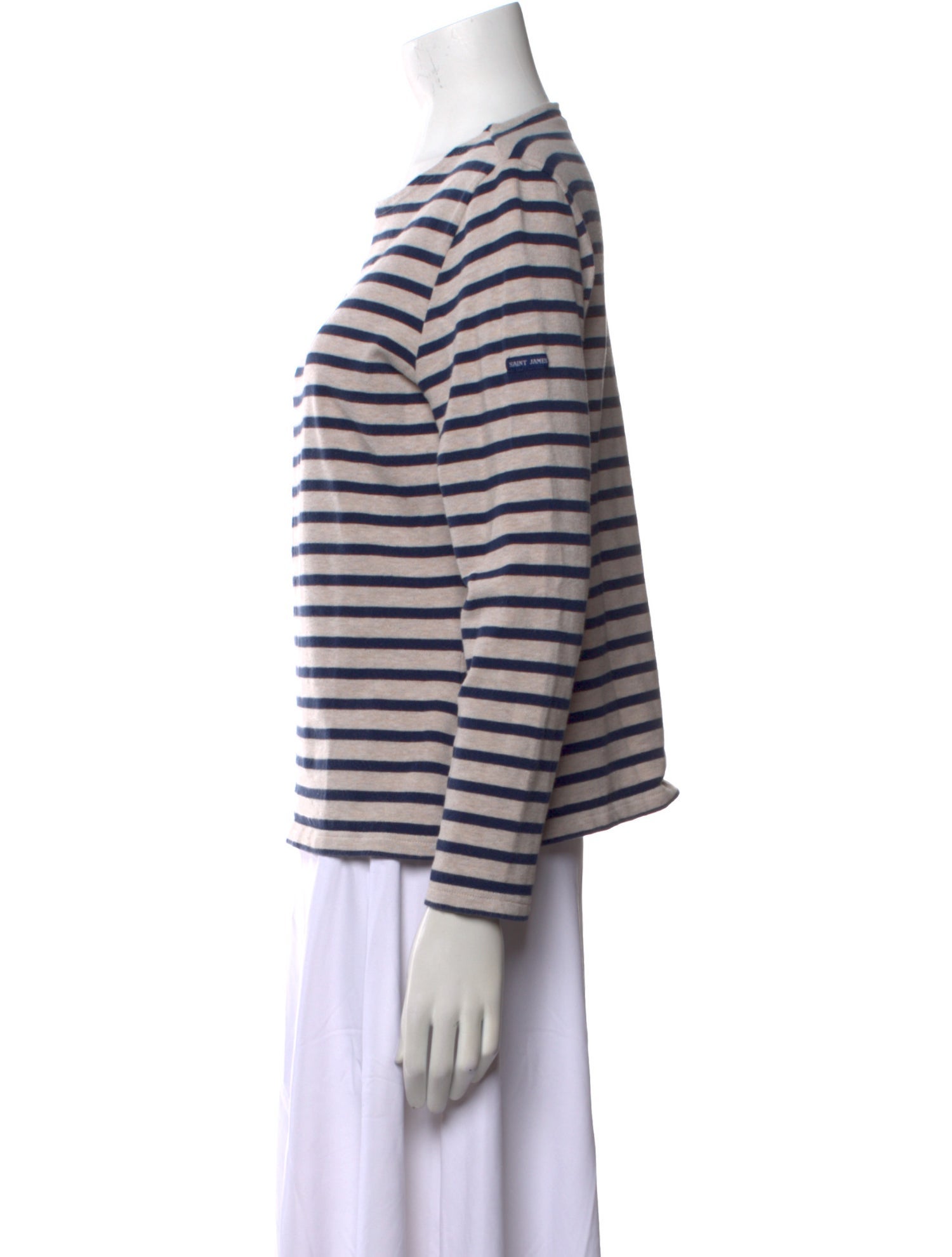 Saint James Striped Bateau Neckline Top