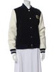 Saint James Wool Colorblock Pattern Bomber Jacket