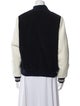 Saint James Wool Colorblock Pattern Bomber Jacket