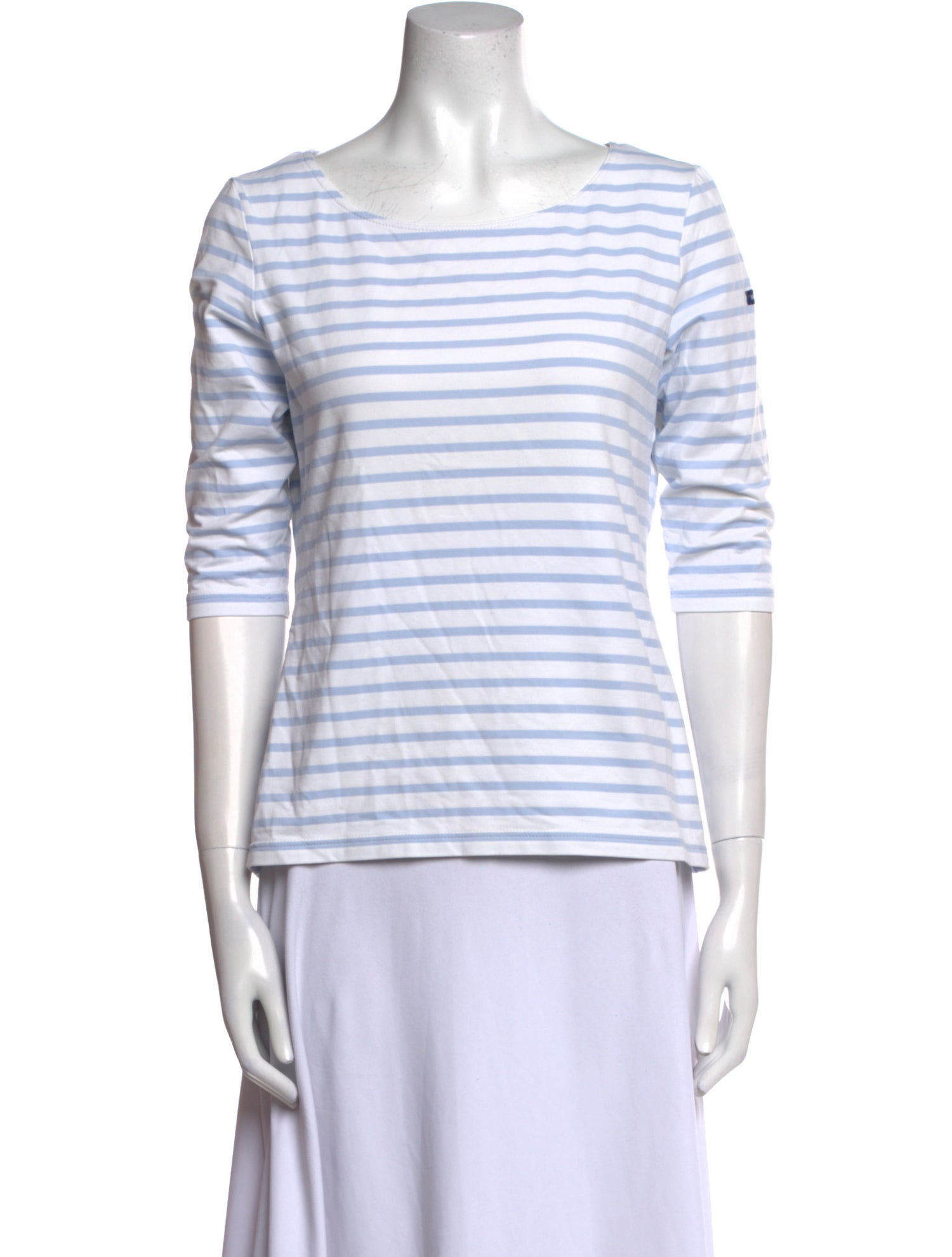Saint James Striped Bateau Neckline T-Shirt