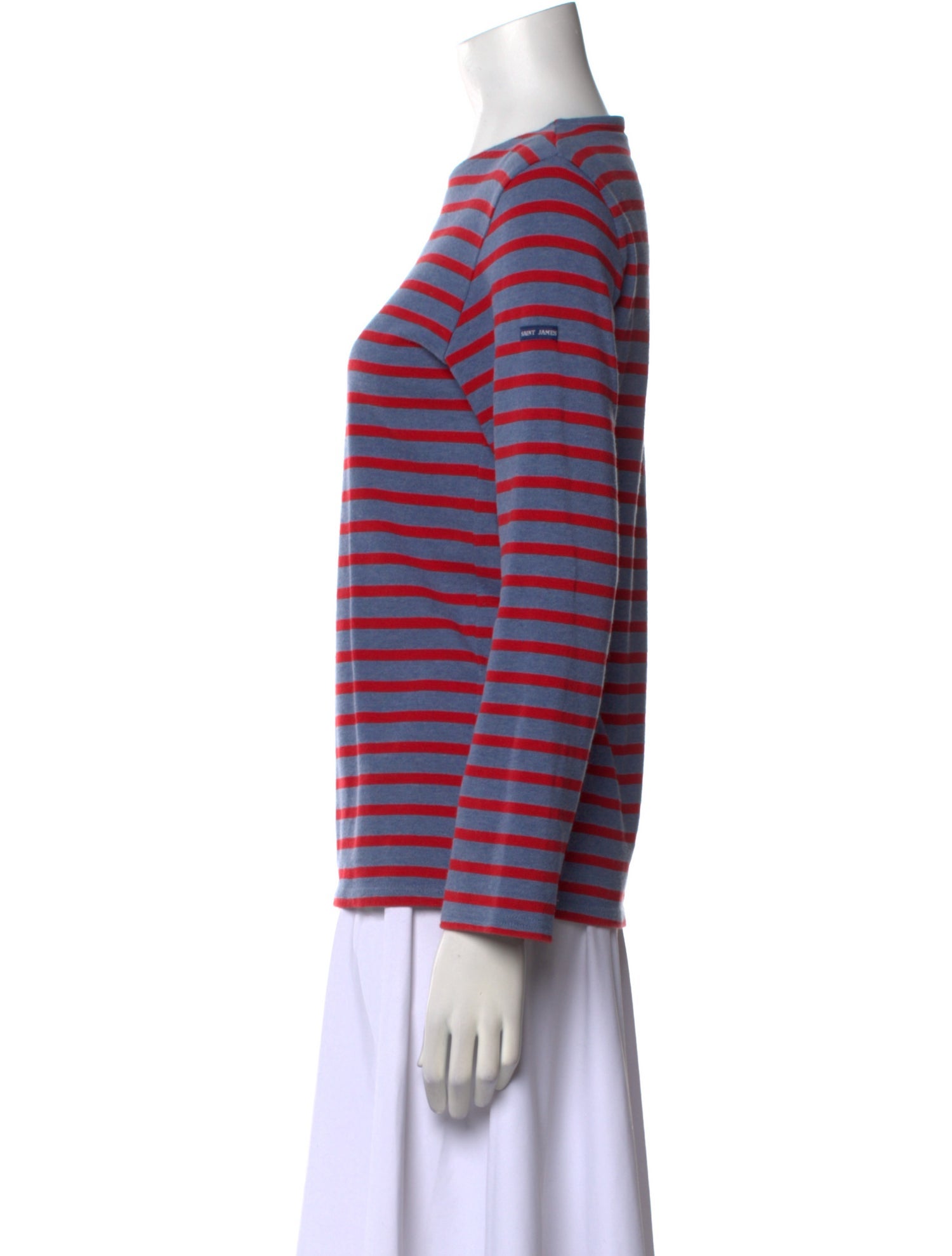 Saint James Striped Bateau Neckline T-Shirt