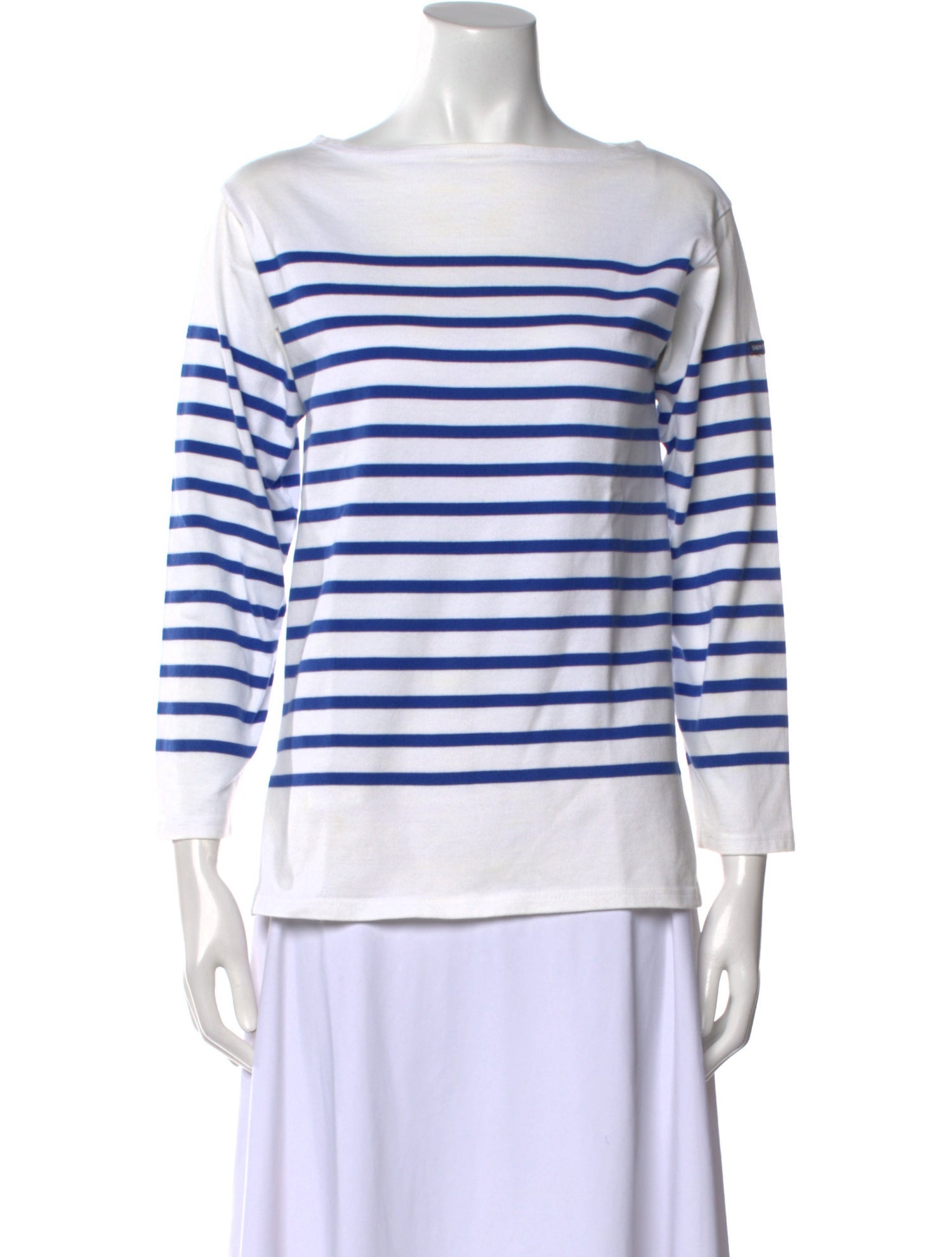 Saint James Striped Bateau Neckline Top