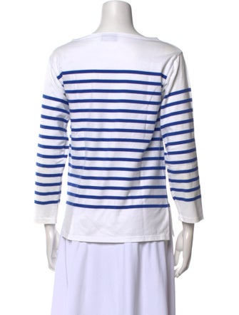 Saint James Striped Bateau Neckline Top