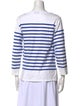 Saint James Striped Bateau Neckline Top