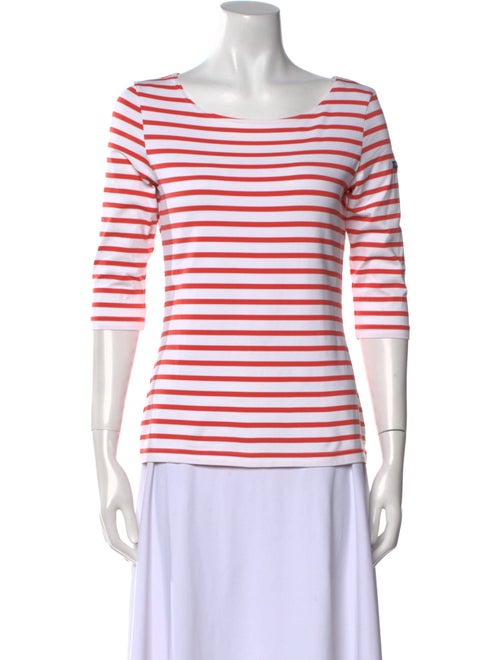 Saint James Striped Bateau Neckline T-Shirt