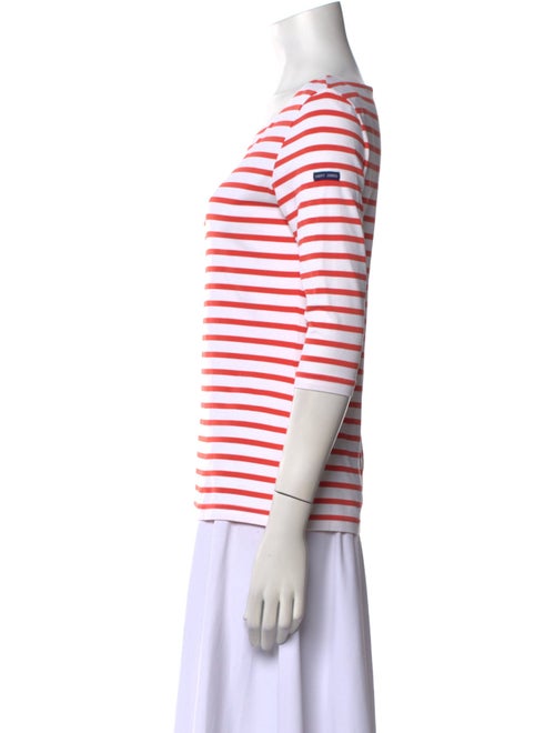 Saint James Striped Bateau Neckline T-Shirt
