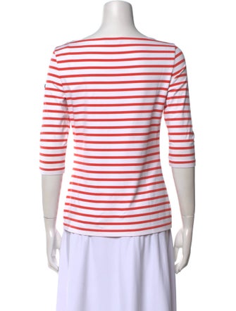 Saint James Striped Bateau Neckline T-Shirt