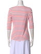 Saint James Striped Bateau Neckline T-Shirt