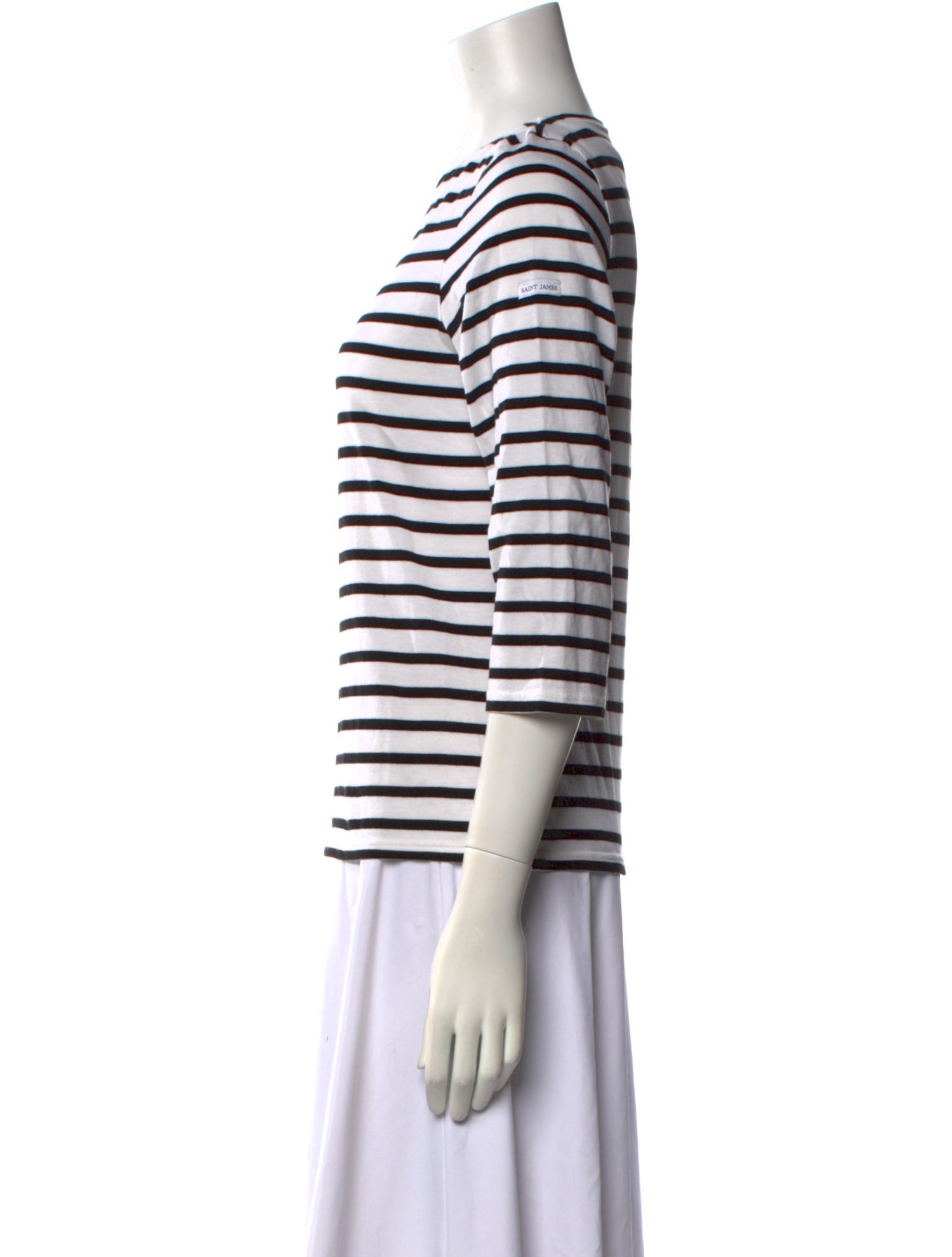 Saint James Striped Crew Neck Top
