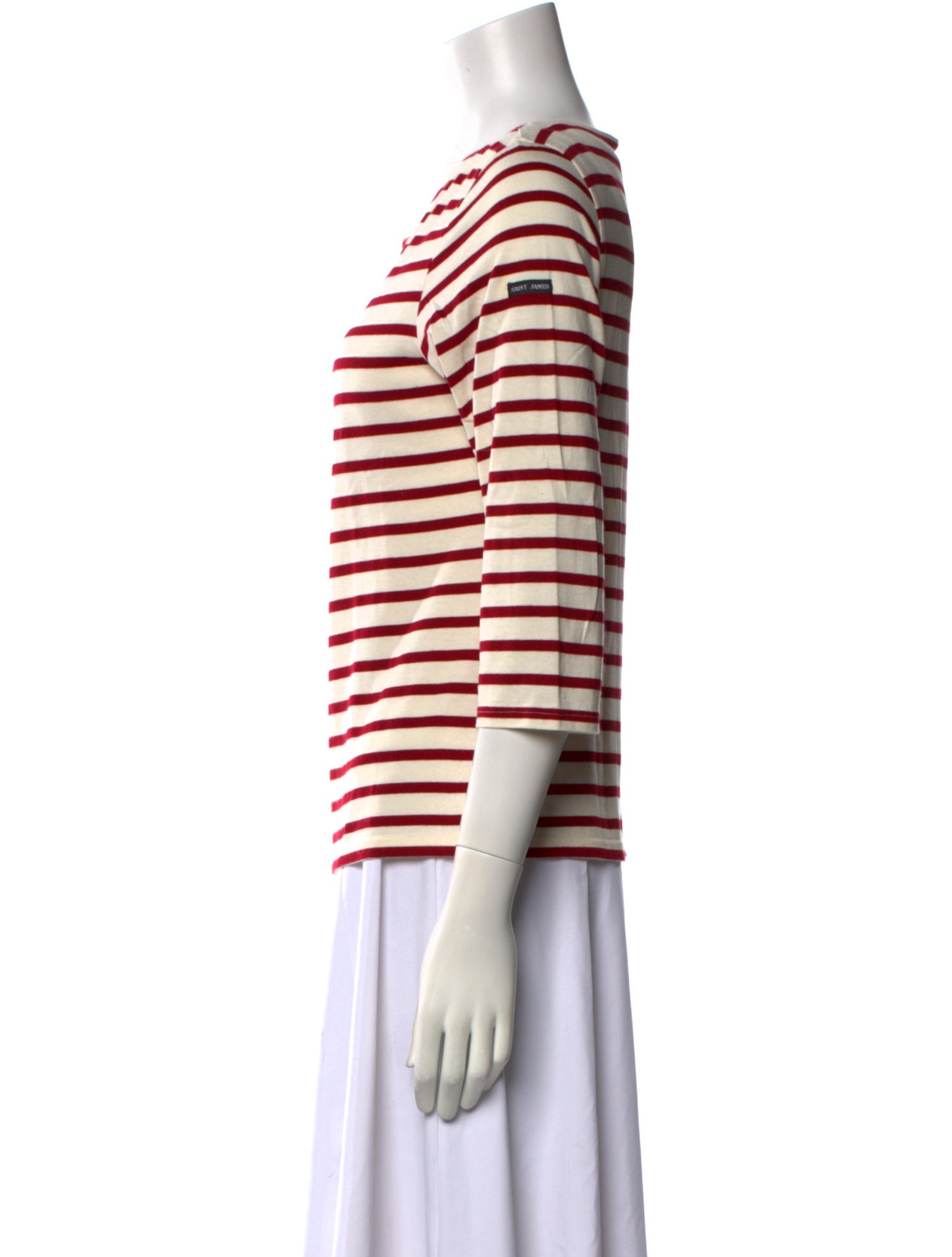 Saint James Striped Bateau Neckline Top