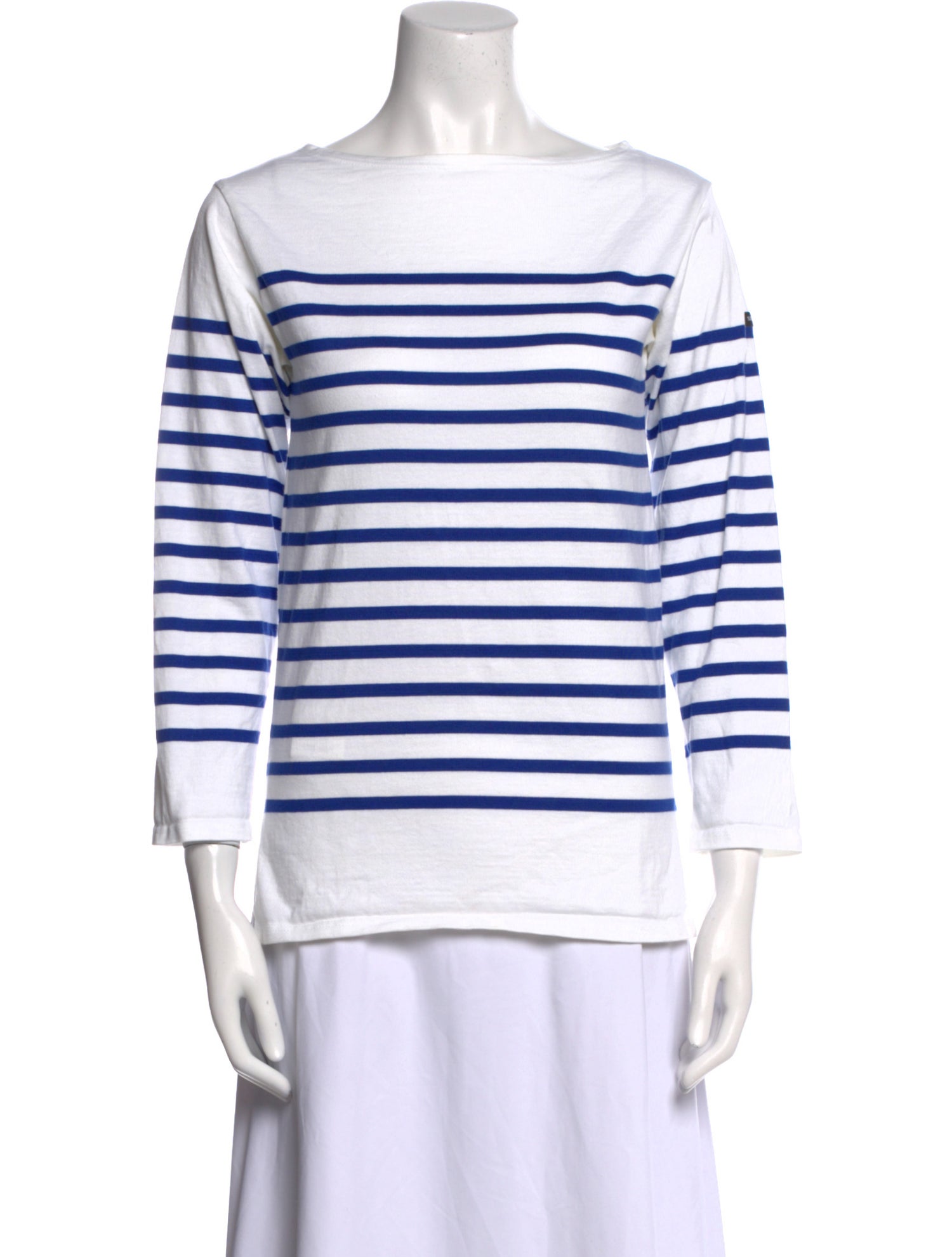 Saint James Striped Bateau Neckline Top