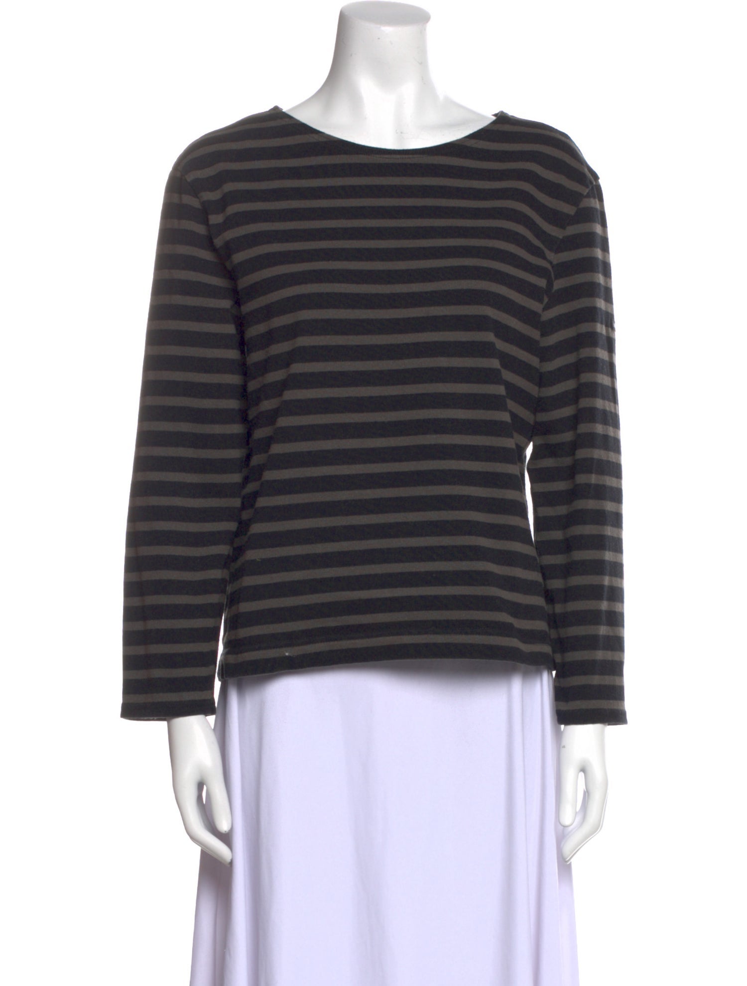 Saint James Striped Bateau Neckline Top