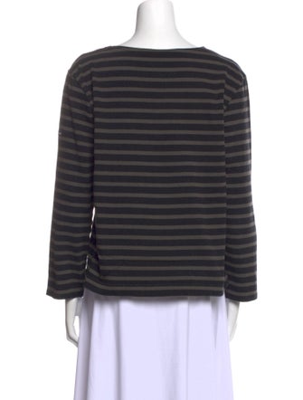Saint James Striped Bateau Neckline Top