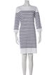 Saint James Striped Knee-Length Dress