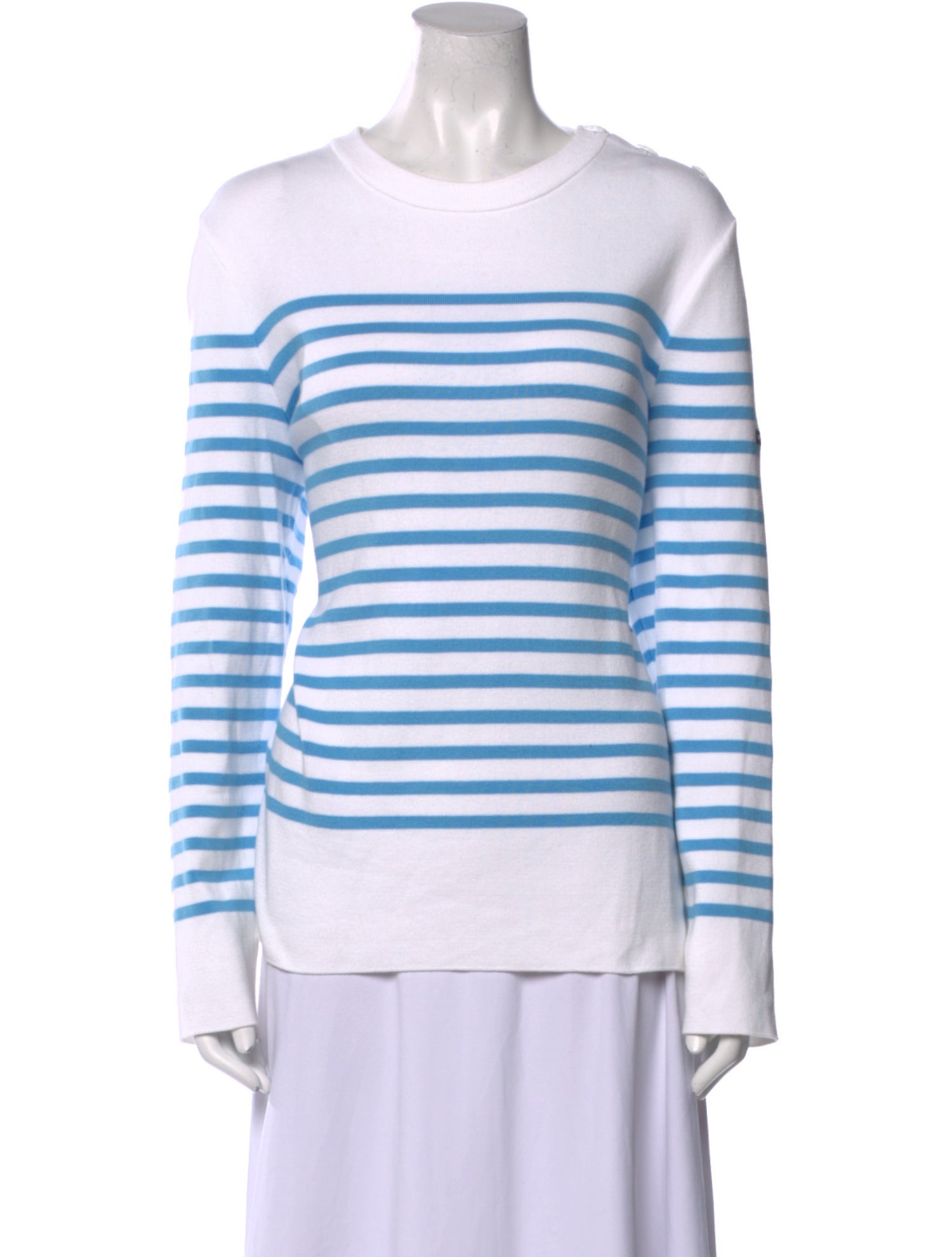 Saint James Striped Crew Neck Sweater