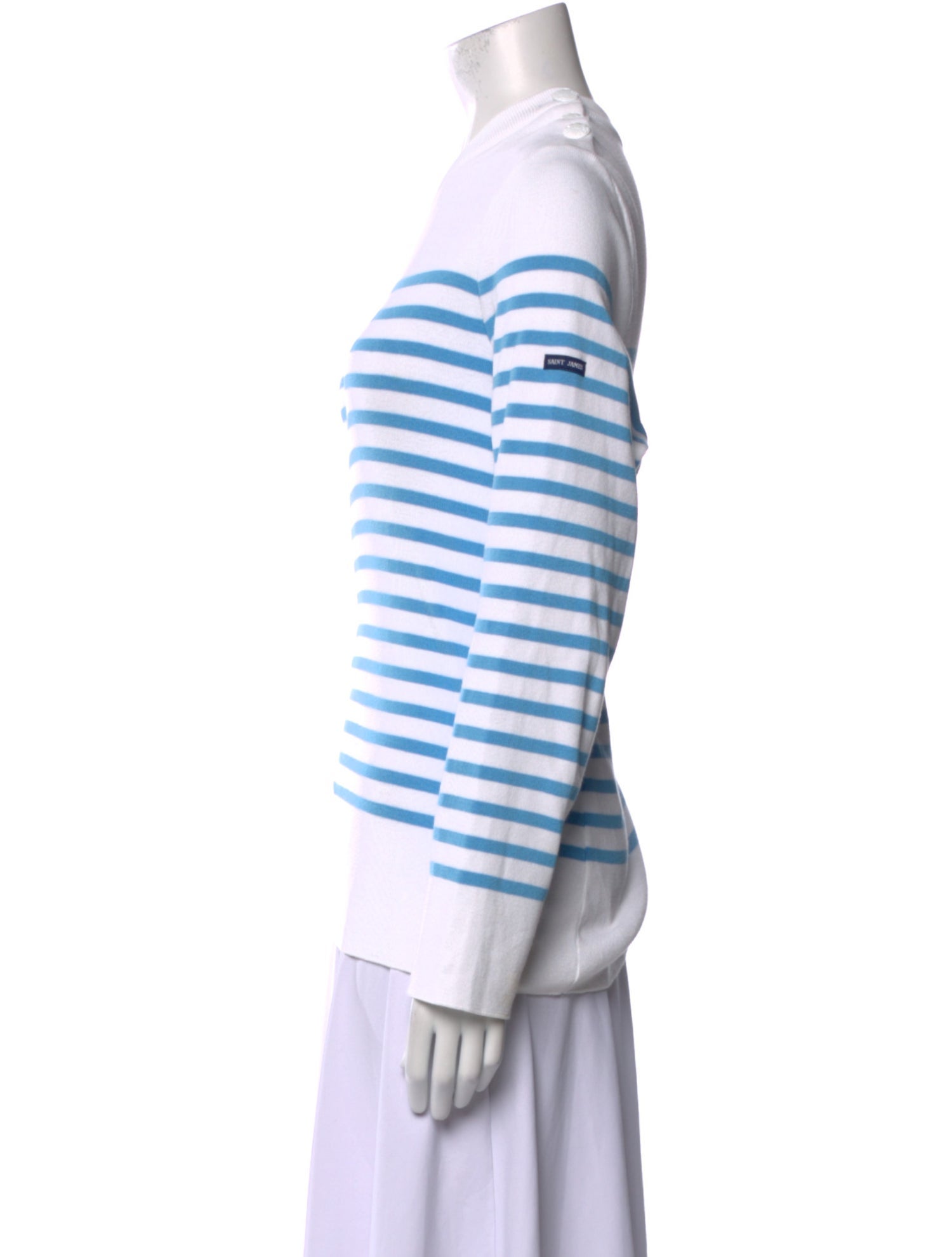 Saint James Striped Crew Neck Sweater