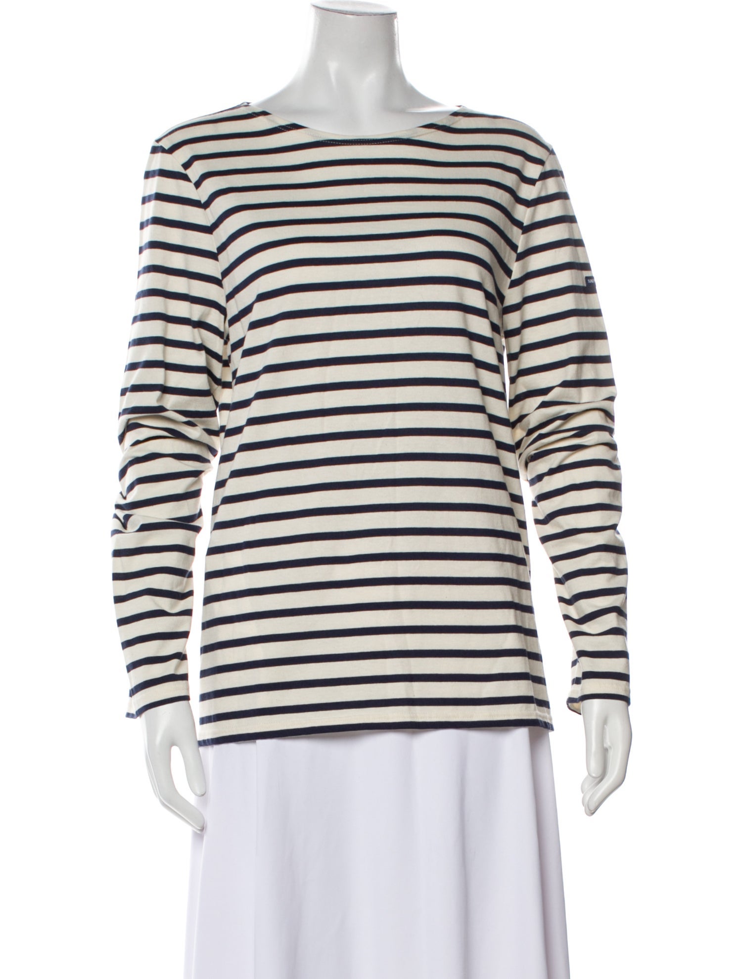 Saint James Striped Bateau Neckline T-Shirt