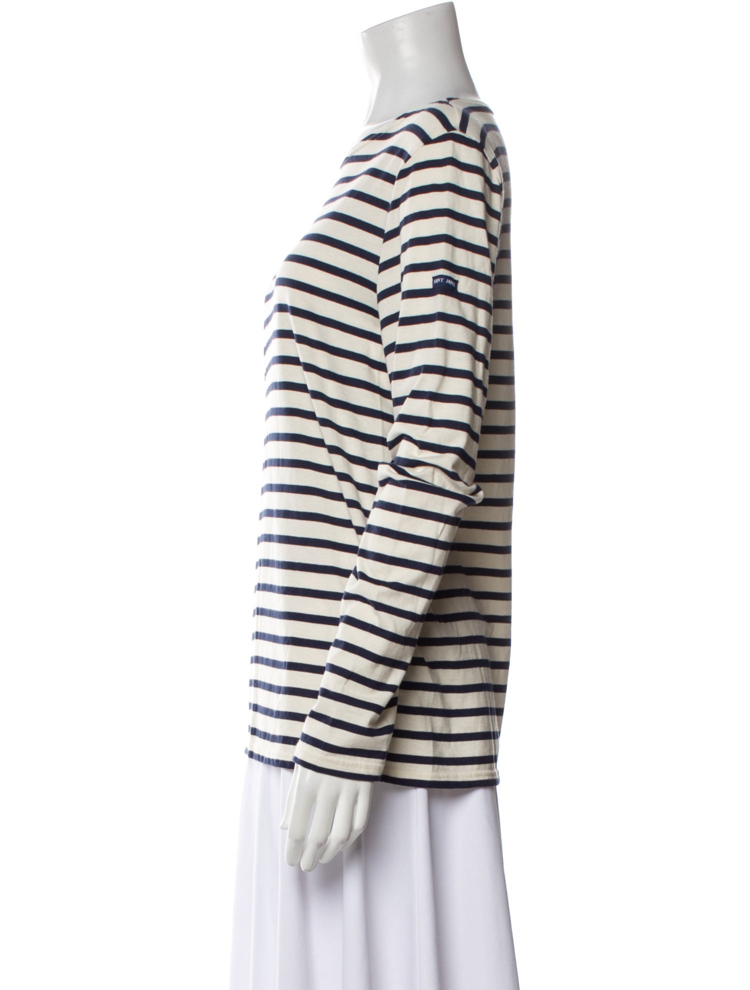 Saint James Striped Bateau Neckline T-Shirt