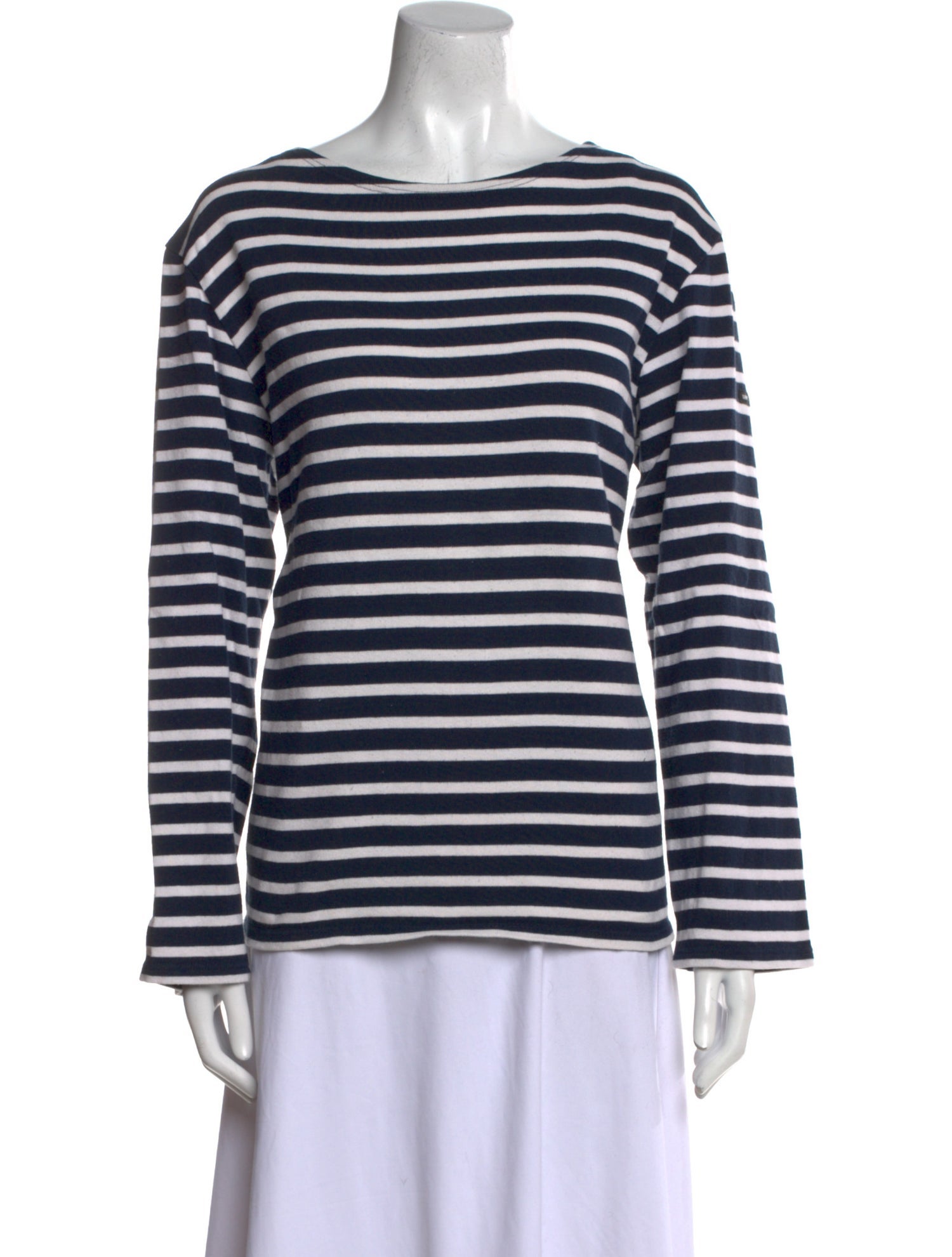 Saint James Striped Scoop Neck Top
