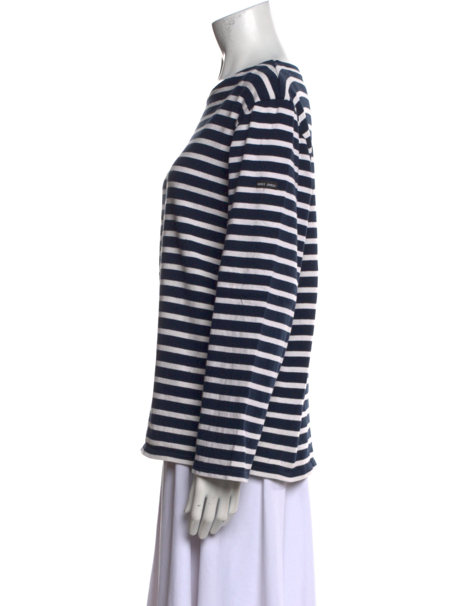 Saint James Striped Scoop Neck Top
