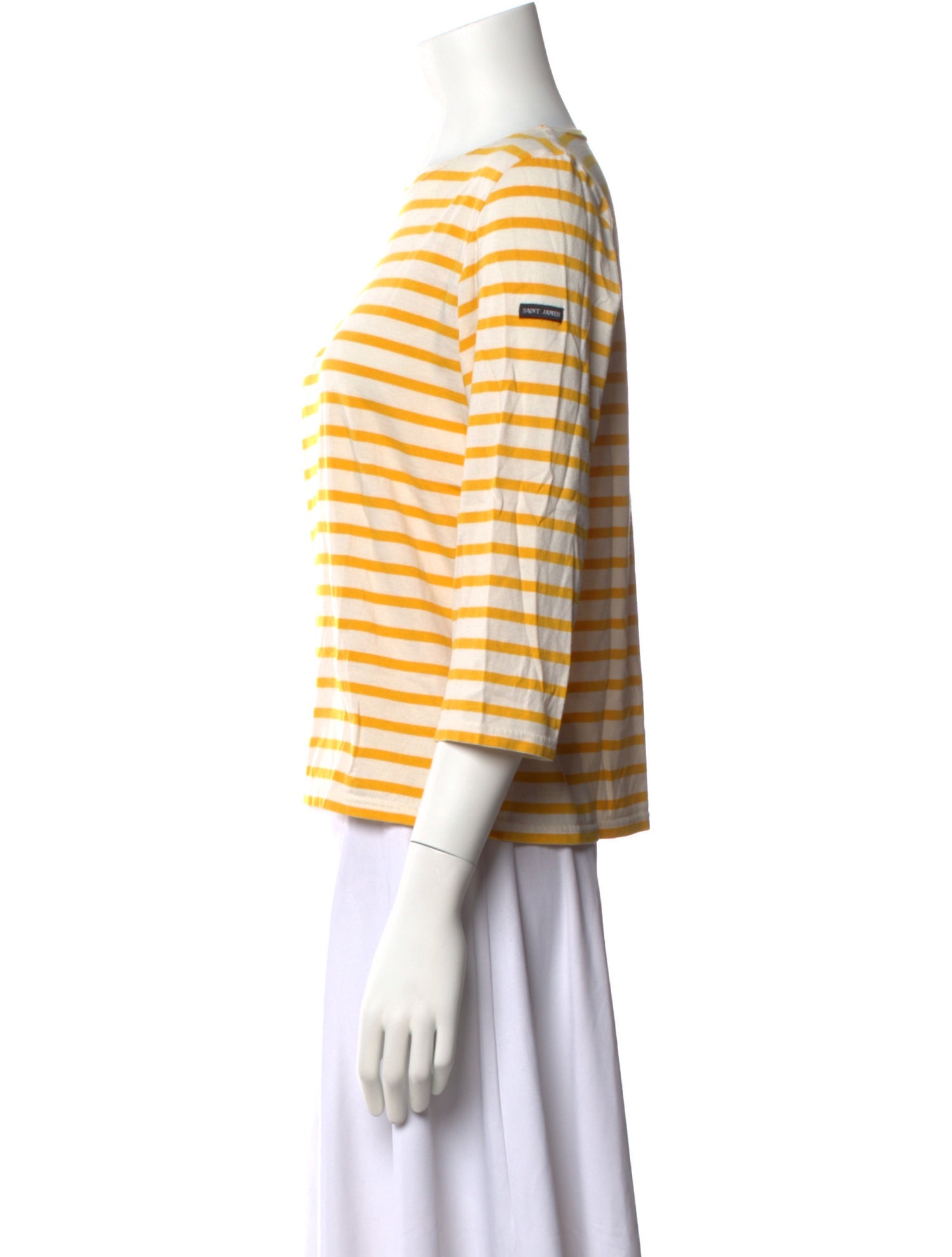 Saint James Striped Bateau Neckline Top