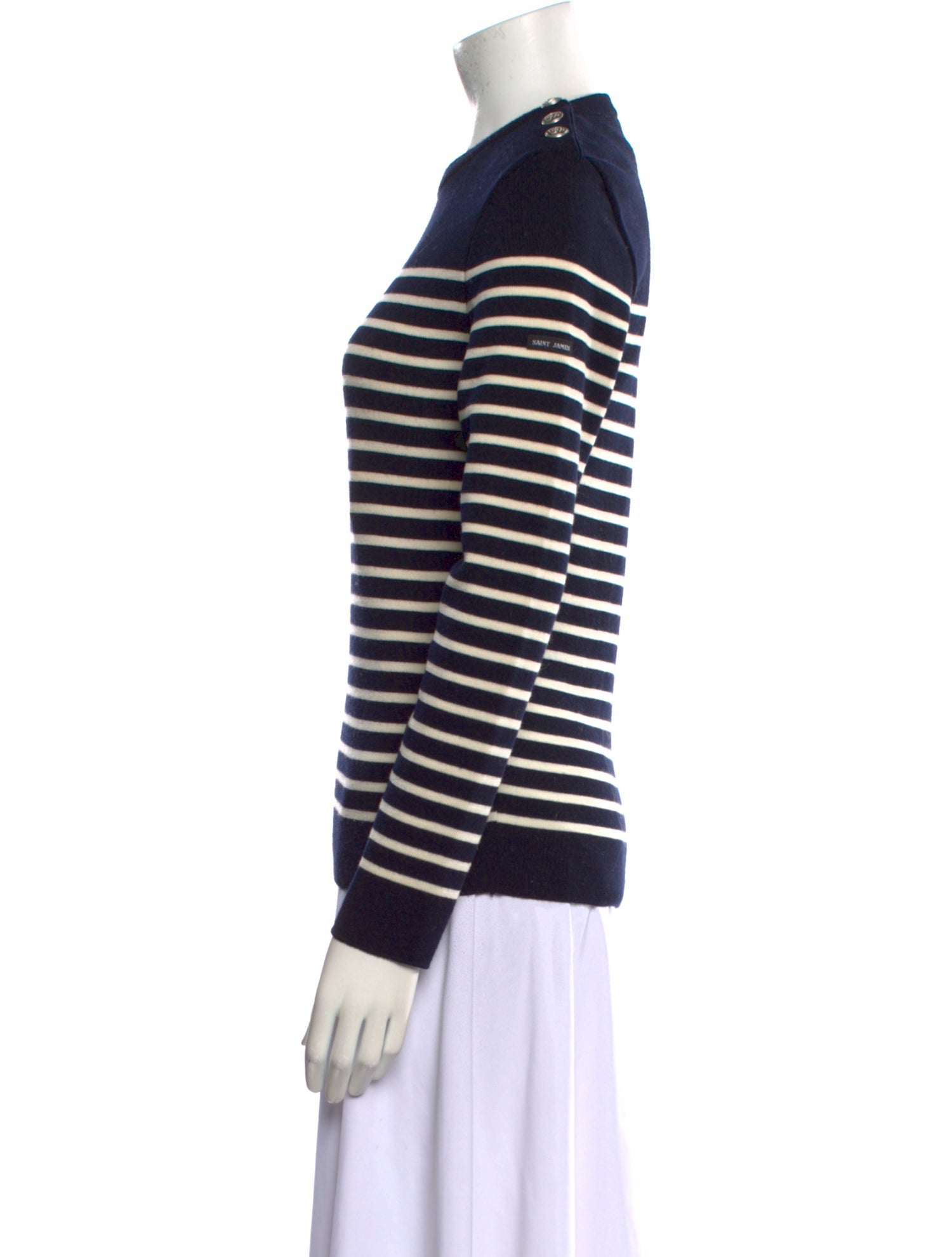 Saint James Virgin Wool Striped Sweater