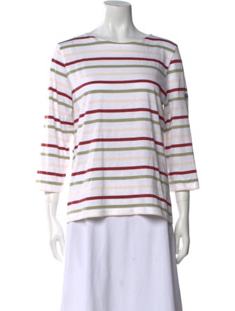 Saint James Striped Bateau Neckline Top