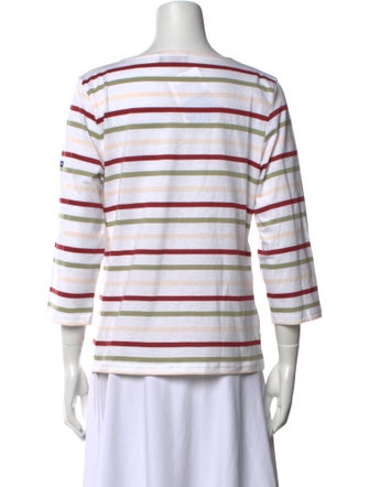 Saint James Striped Bateau Neckline Top