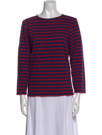 Saint James Striped Bateau Neckline Top