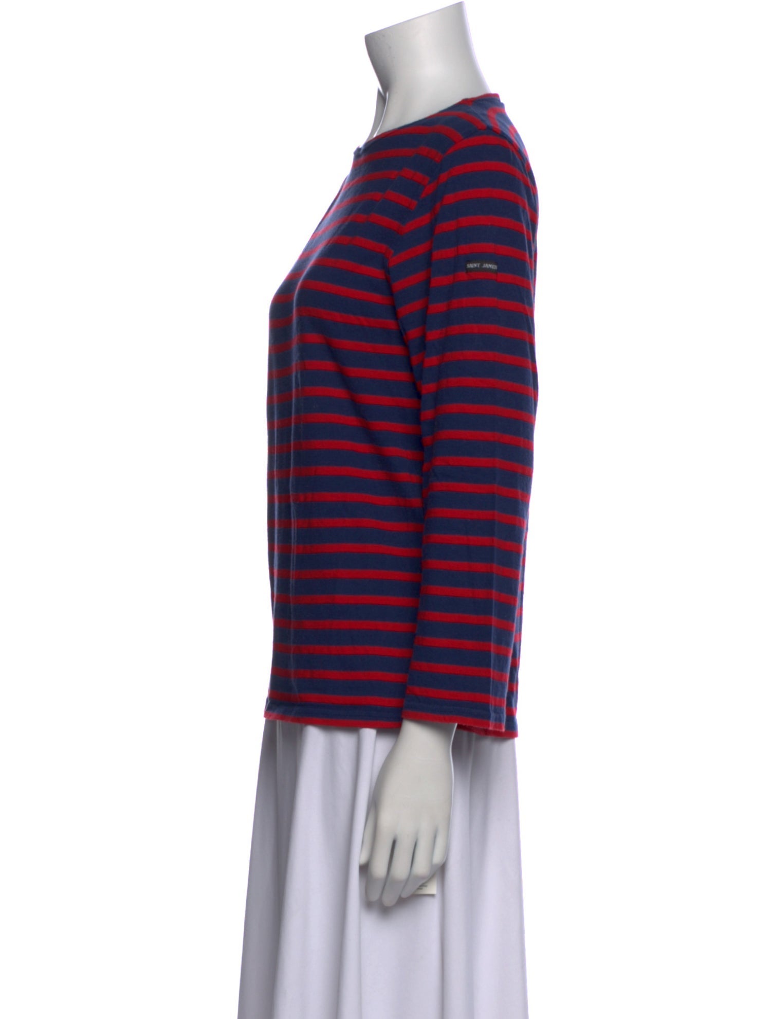 Saint James Striped Bateau Neckline Top
