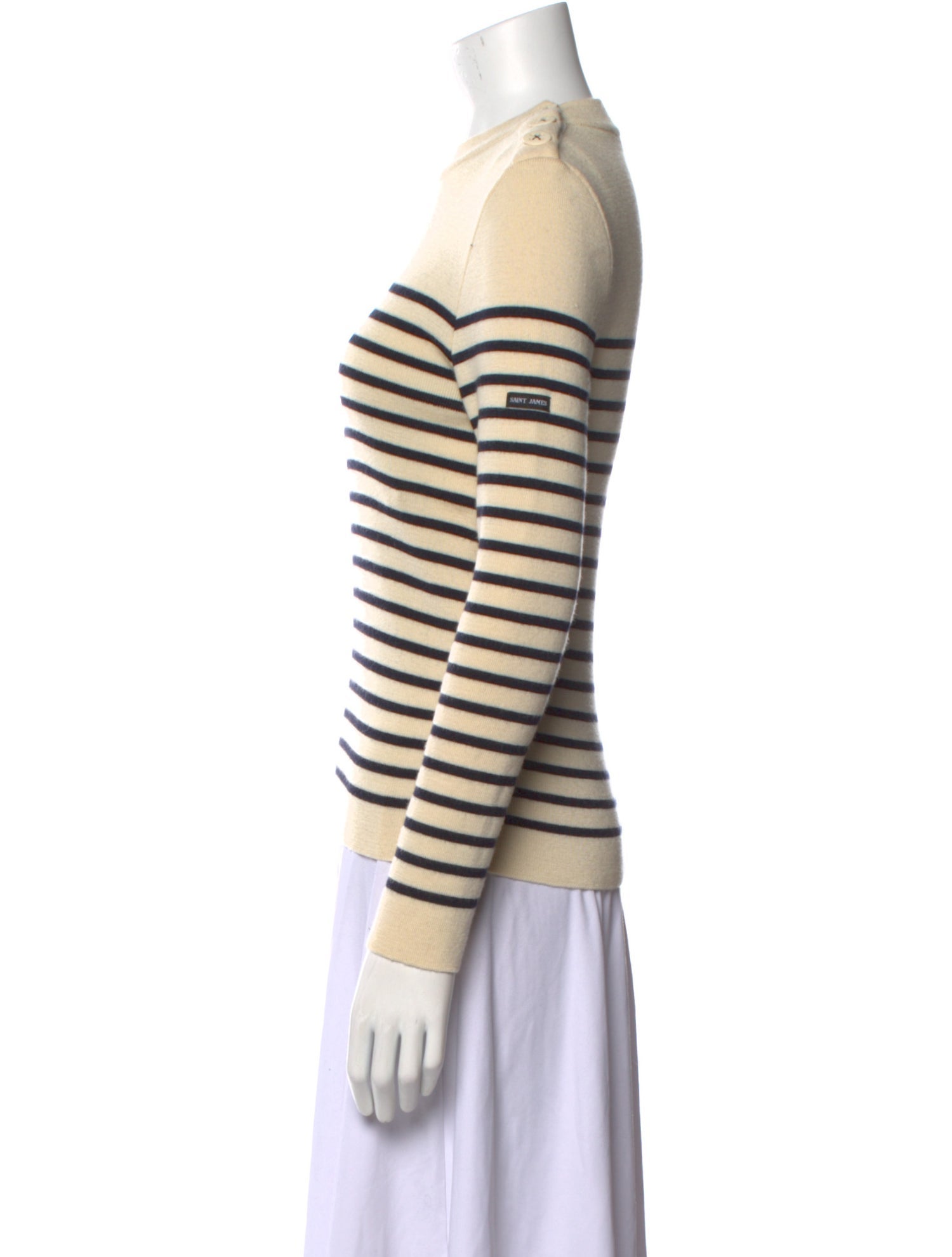 Saint James Virgin Wool Striped Sweater