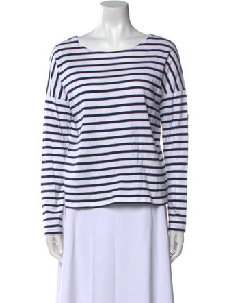 Saint James Striped Bateau Neckline Top