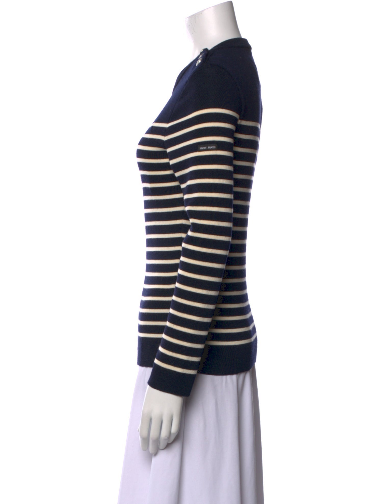 Saint James Virgin Wool Striped Sweater