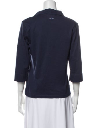 Saint James Three-Quarter Sleeve Button-Up Top