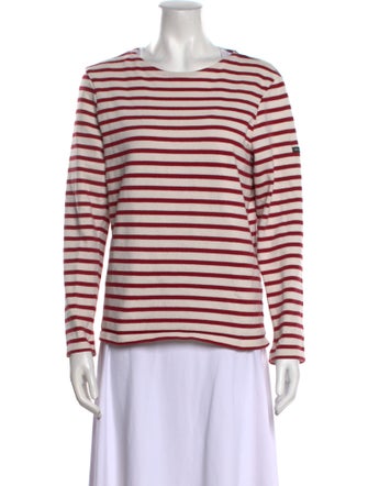 Saint James Striped Crew Neck Sweater