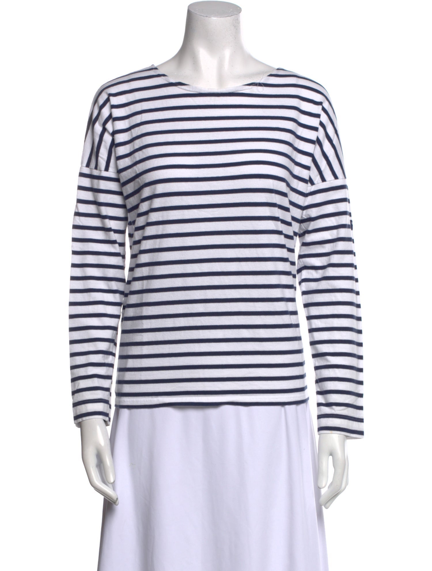 Saint James Striped Bateau Neckline T-Shirt